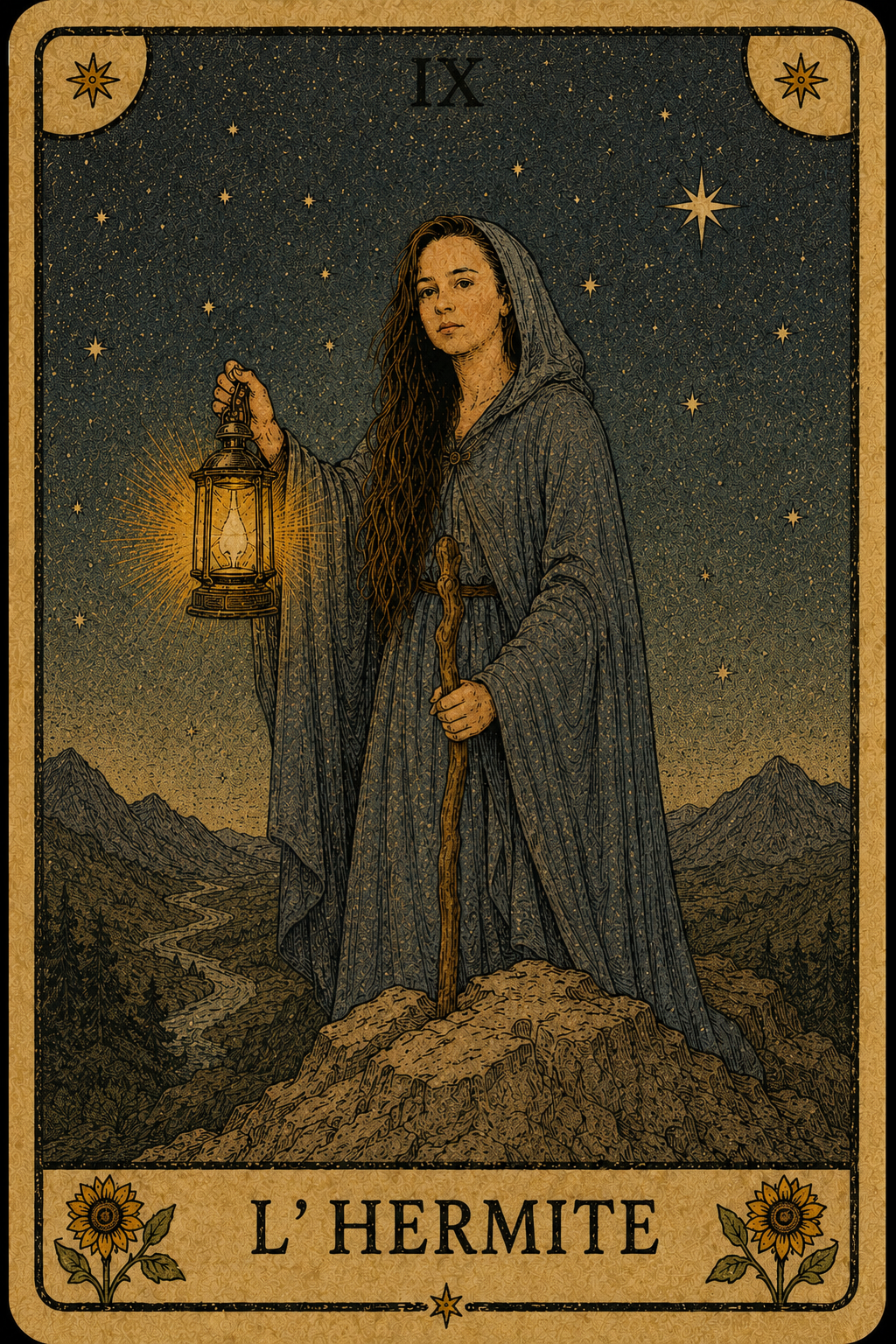 Carte du tarot L’Hermite